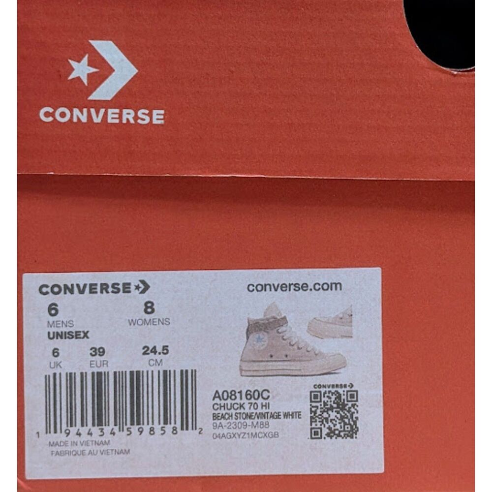 Converse Chuck 70 Cat Inspired Velvet High Top Unisex Sneakers W8 M6 NIB - Picture 12 of 14